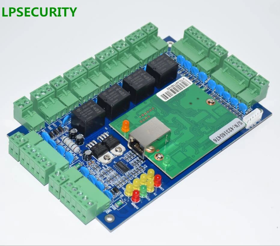 LPSECURITY TCP/IP RJ45 4 Дверная панель управления доступом модуль двери|door access|access control