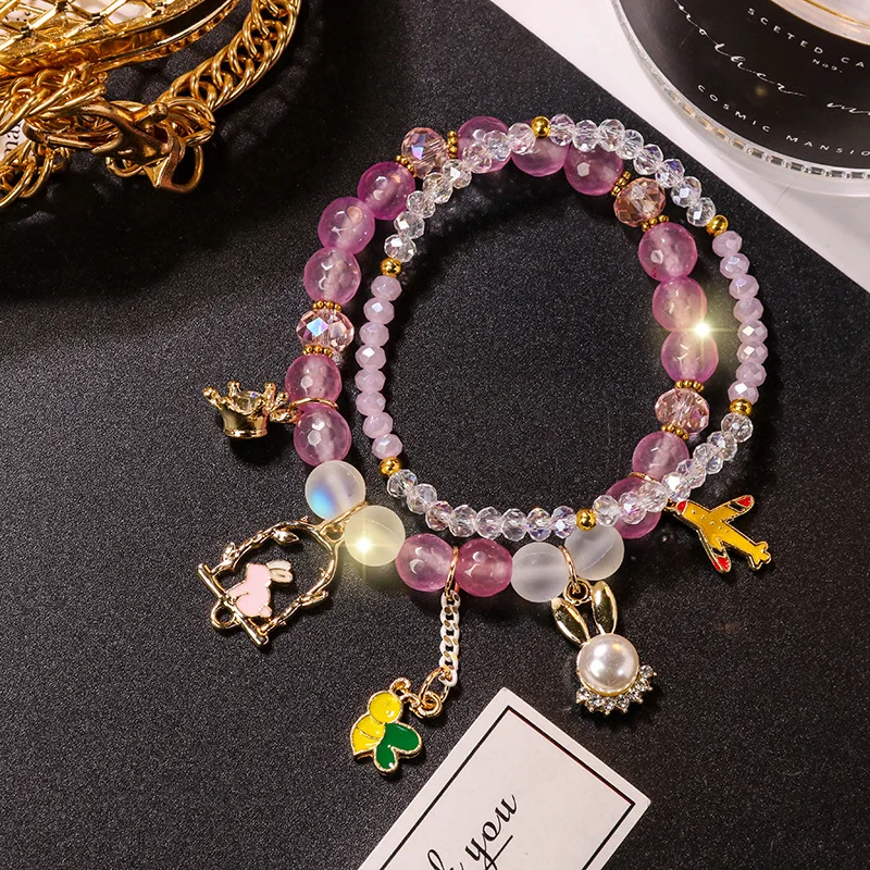 

Fashion cute insect beaded crystal bracelet female simple Sen student student girlfriends gift bracelet bracelet hot sale