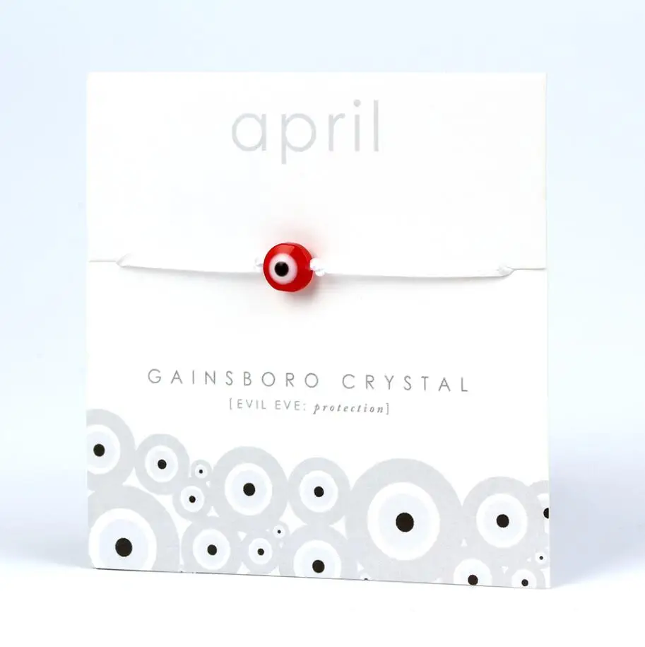 April Счастливый глаз 12 месяцев сглаза браслет желаний браслет карта красочный браслет из бисера для женщин девушек мужчин подарок CN268 - Окраска металла: April