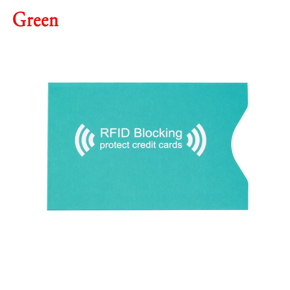 Зеленый 2 шт Анти RFID алюминиевый держатель для карт банк карта Интеллектуальный щит Защита Анти вор карты бумажники чехлы - Цвет: Зеленый