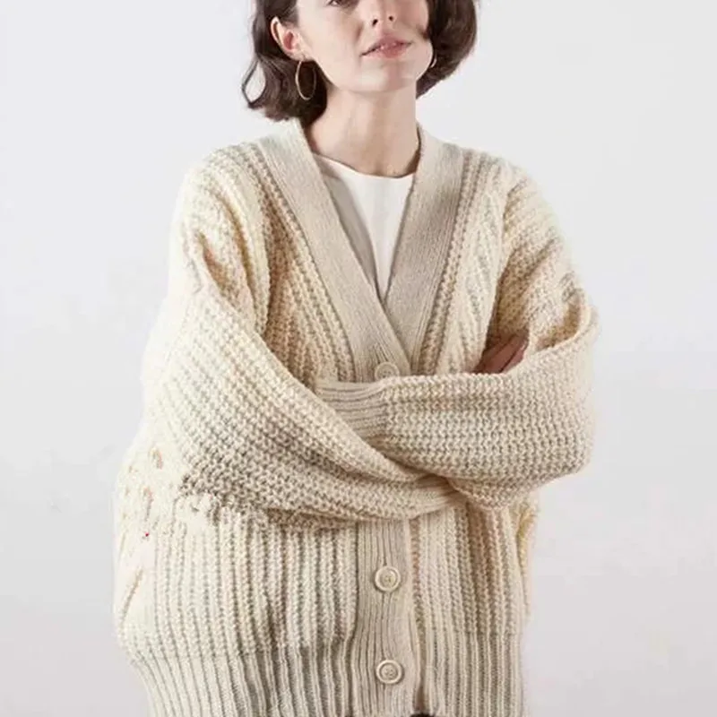 V-neck Solid Knitted Cardigans Women 2018 Autumn High Street New Batwing Sleeve Knitwear Ladies Casual Sweaters cws0159-5 |