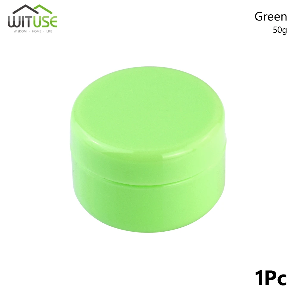 50g Green Портативный ящик для хранения Чехол многоразовые бутылки путешествия крем-лосьон для лица пластиковый косметический контейнер пустые банки для макияжа 20 г 50 г 100 г - Цвет: 50g Green