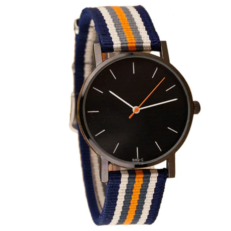 Часы мужские и женские кварцевые нейлоновые с ремешком | Наручные часы