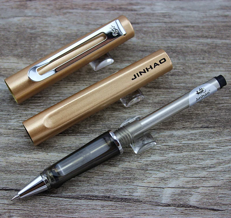 Jinhao 599 Роскошная золотая шариковая ручка с 0 7 мм шариковыми ручками бесплатная