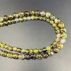 Натуральный камень, желтый Агат дракона, круглые бусины россыпью 6, 8, 10 мм для ювелирных изделий, фурнитура для самостоятельного изготовления браслетов, ожерелий