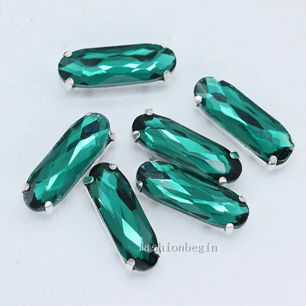 erinite 30p 5x15 мм прямоугольник, Овальный цвет, необычный камень с плоской задней частью, Пришивные хрустальные стразы, драгоценные камни, серебряная пуговица-коготь для платья, свадебное ремесло - Цвет: erinite