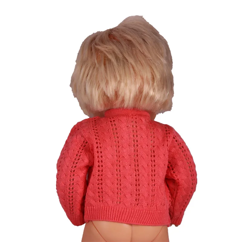 Одежда для куклы 3 в 1 красный свитер пальто с белым жилетом кружевная юбка 41 см