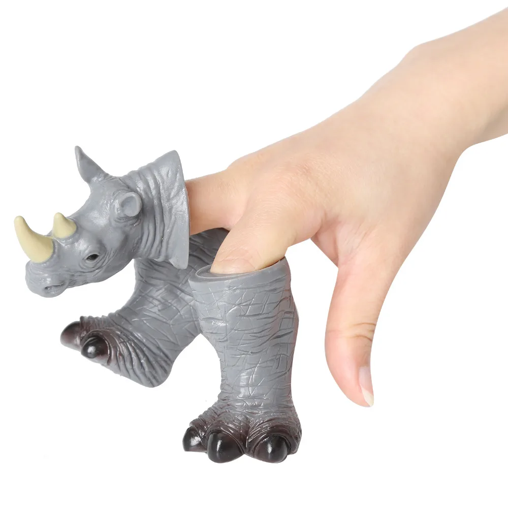 30 шт. мягкие виниловые животные-марионетки на пальцы реалистичный Тигр слон