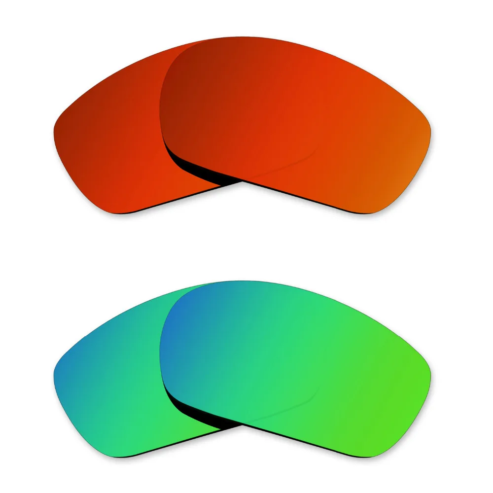 2 пары поляризованных солнцезащитных очков Glintbay Сменные линзы для Oakley Jawbone Fire Red и