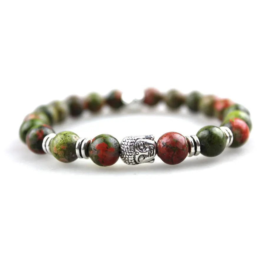 Wv015DIY оптом черный вулканический Лава камень из тигрового глаза с Буддой голова 8