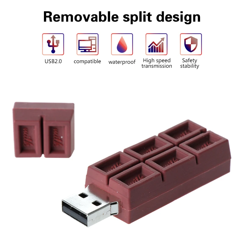 Usb флеш накопитель Miniseas Chocolate 4 ГБ/16 ГБ/8 ГБ/32 ГБ/64 Гб/128 ГБ usb карта памяти высокое