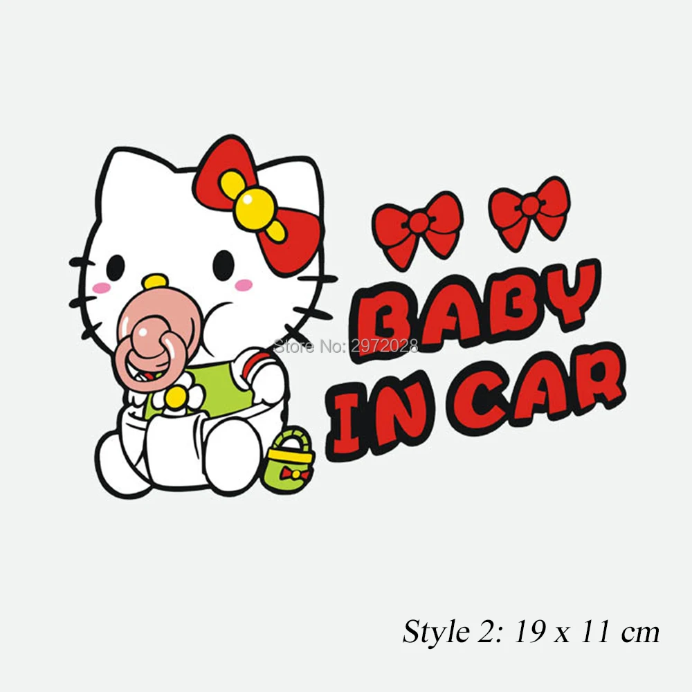 10 х Автомобильное Стайлинг рисунок Hello Kitty с соской в рот ребенка бампер тела