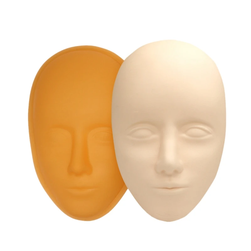 

5D Facial Training Head Silicone Practice Permanent Makeup Lip Eyebrow Skin Mannequin Doll Face Head