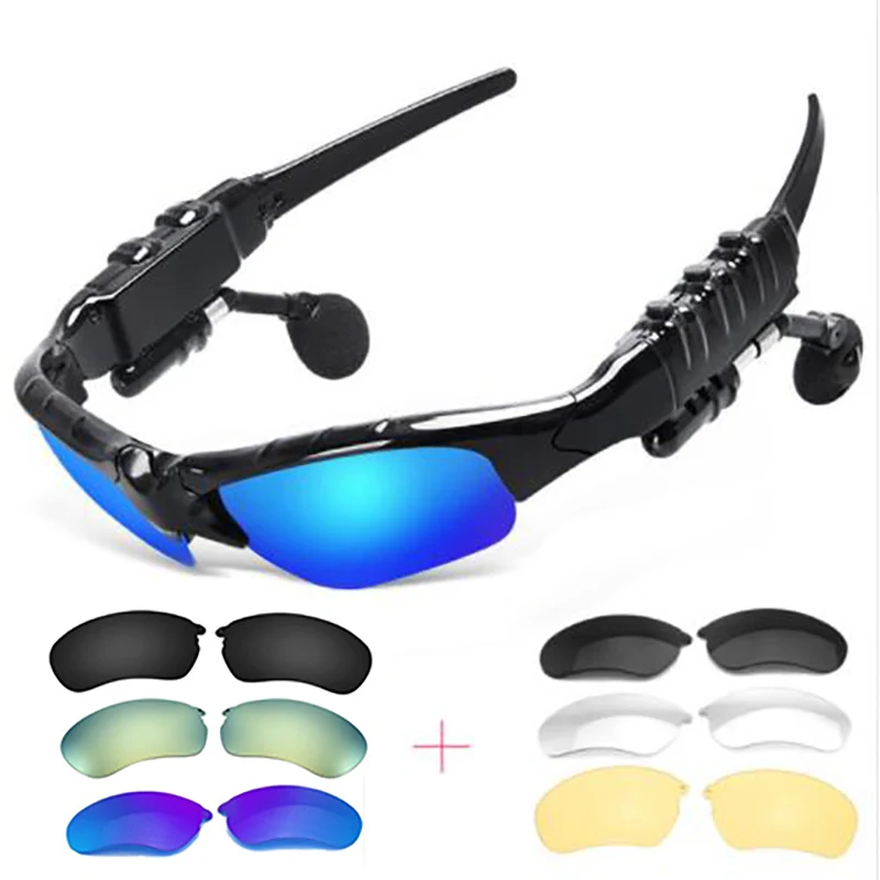 Уличные очки Bluetooth солнцезащитные наушники стерео беспроводные спортивные для