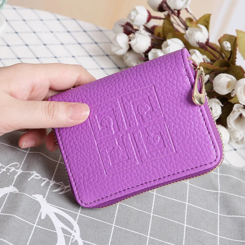 

2021 Card Holder Wallets Small Female Pillow Purse organ card female leather Phone new multi-card bit card zipper purse
