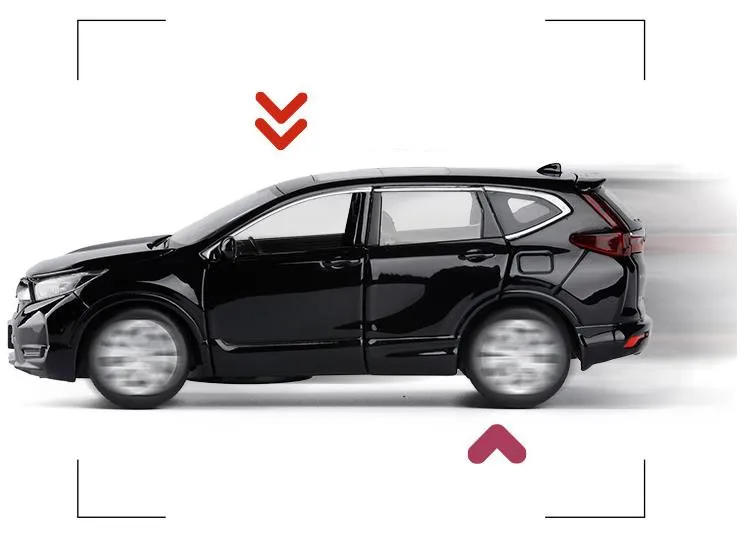 1:32 HONDA CRV модель автомобиля из сплава, литая под давлением металлическая игрушечная техника, звук и светильник, 4 открытые двери, оригинальная упаковка, изысканный подарок