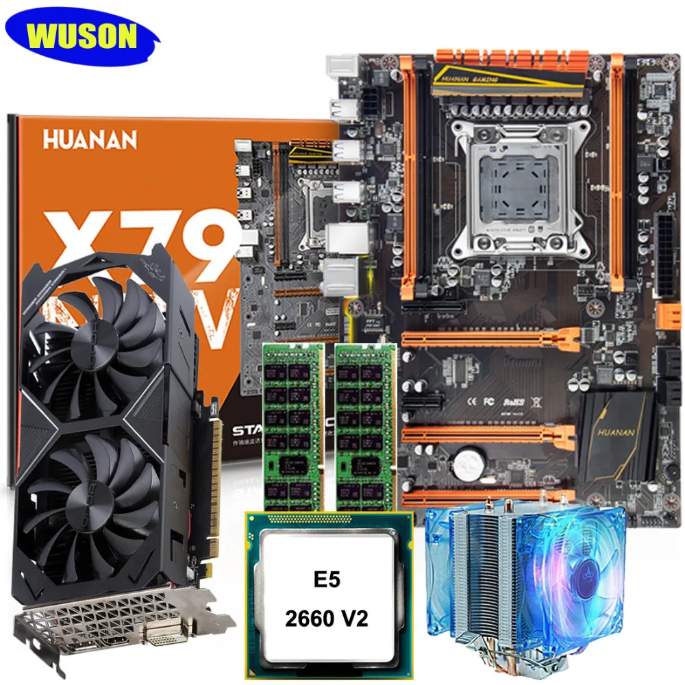Новинка двухлетняя гарантия материнская плата HUANAN ZHI deluxe X79 M.2 NVMe процессор Xeon E5 2660