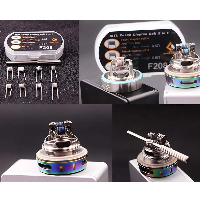 Geekvape 2 в 1 готовые Vape катушки MTL Сплавленный Clapton скрепленный каркасом