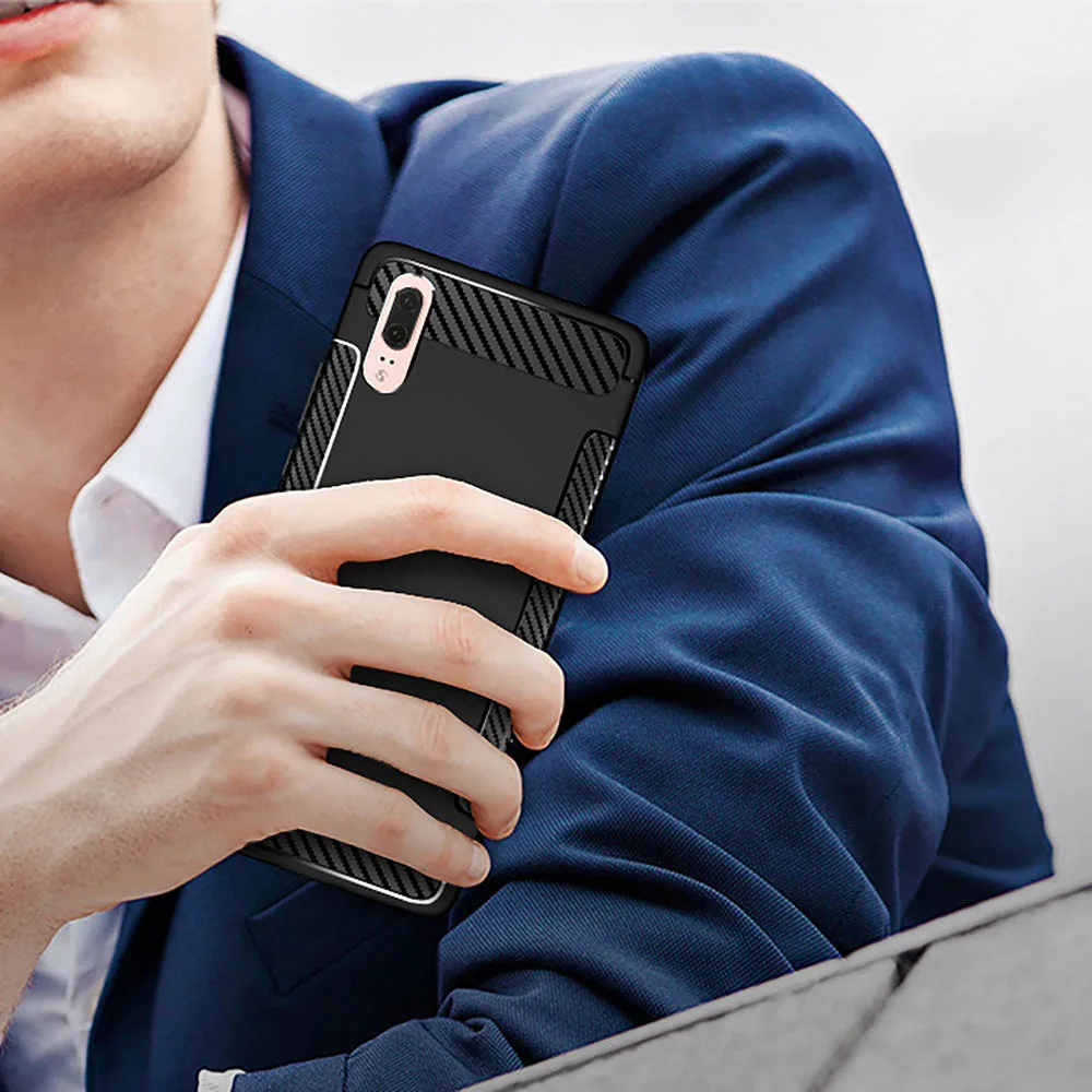 Чехол для телефона из углеродного волокна NORTHFIRE Huawei P20 Pro Lite P smart Мягкий