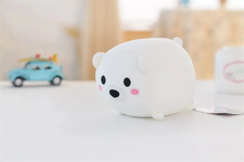 Маленький милый плюшевый полярный медведь игрушка мультяшный белый кукла