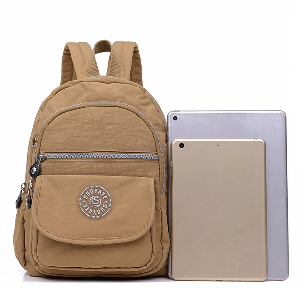 Mochila masculina, женский, мужской, модный, большой, вместительный, Нейлоновый, водонепроницаемый, для путешествий, сумки, школьный, портативный, Одноцветный, на молнии