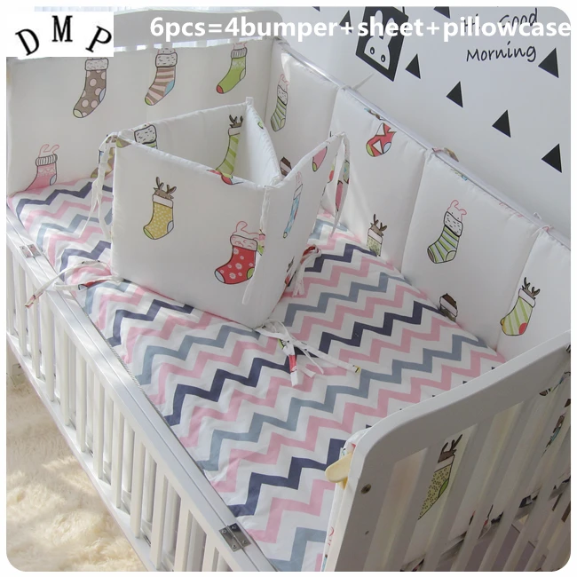

Promotion! 6/7PCS Kids Baby Crib Bedding Set Crib Bumper juego de cuna ,Make Each Customer Feel 120*60/120*70