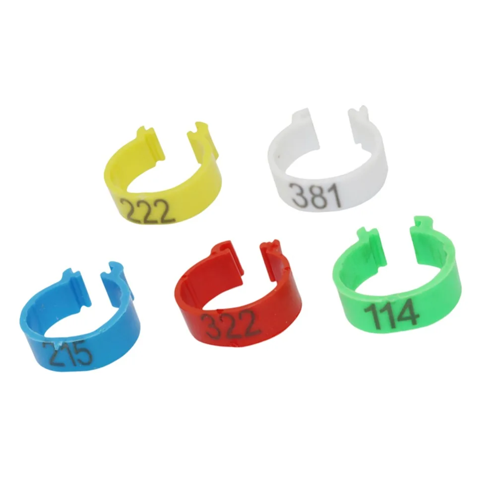 

NO.001-500 Poultry Digital Clip Ring Chicken Quail Duck Goose Birds Identification Foot Buckle Farm Feeding supplies 100 Pcs