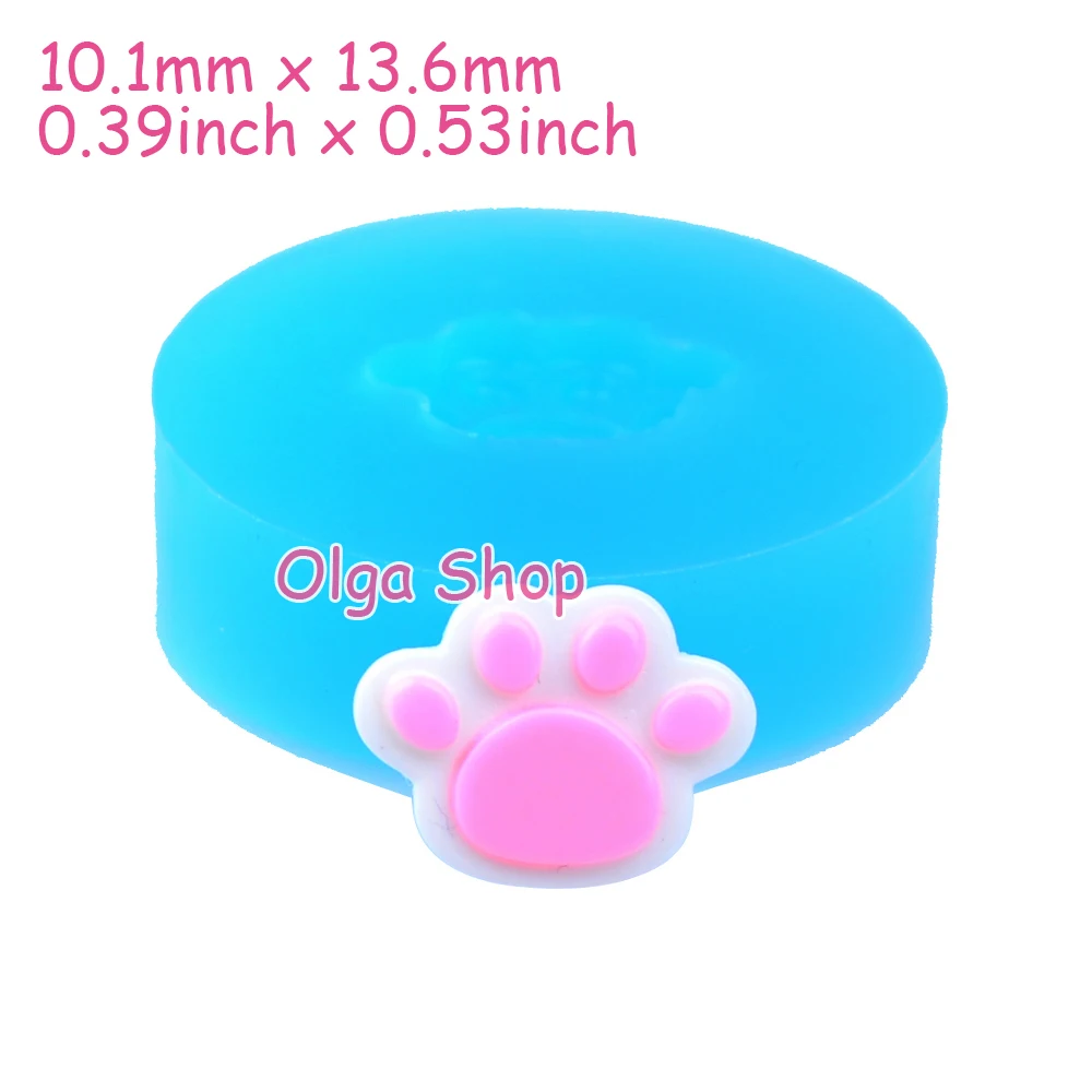 Силиконовая мини-форма DYL359 13 6 мм Pawprint-форма в виде лапы животных миниатюрные