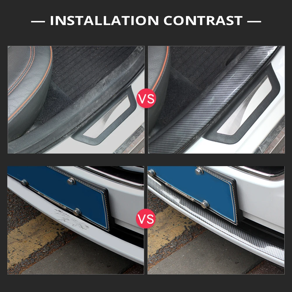 Автомобильные наклейки 2 м Защитная пленка для края двери из углеродного волокна