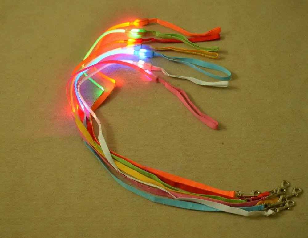 FD43 1 5 см ширина поводки для питомцев собак/w led свет собаки тянуть ремень маленьких