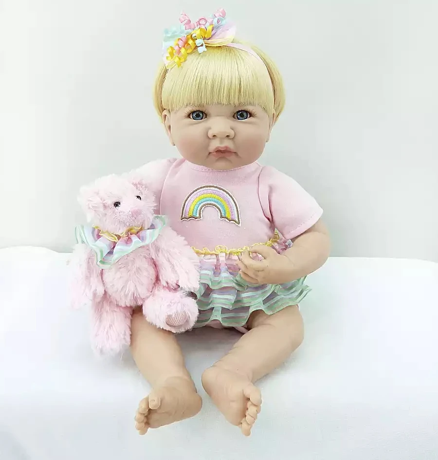 Силиконовые виниловые куклы menina Boneca Reborn 53 см мягкие хлопковые для новорожденных