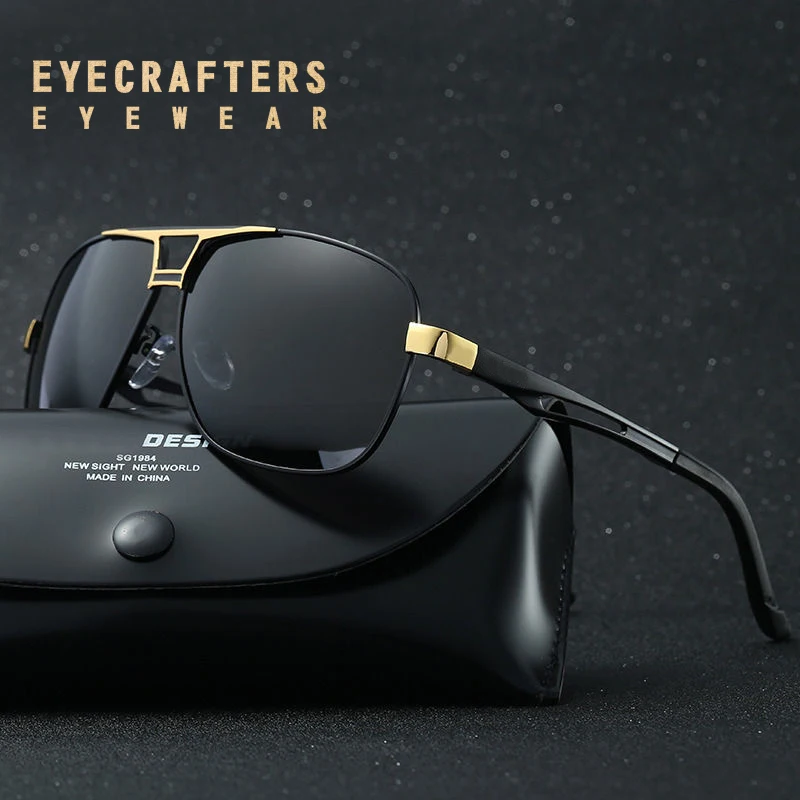 Мужские Солнцезащитные очки-авиаторы для вождения модные очки с двойным