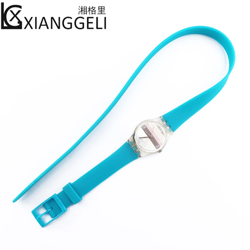 Ремешок силиконовый для наручных часов Swatch LK343 LP131 LR123 LN148 аксессуары 12 мм|Ремешки
