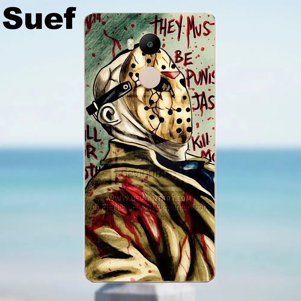 Suef для Xiaomi Redmi 4 3 3S Pro Mi3 Mi4 Mi4i Mi4C Mi5 Mi5S Mi Max Note 2 Мягкий чехол Jason Vorhees Friday The 13th |