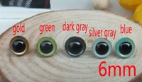 free shipping 6mm straight leg high quality crystal round toy eyes 50pairs