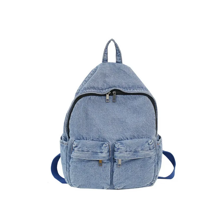 light Blue Rdywbu синий джинсовый рюкзак высокого качества Женский Повседневный Рюкзак 2 цвета повседневная школьная сумка джинсы дорожная сумка рюкзак B747 - Цвет: light Blue