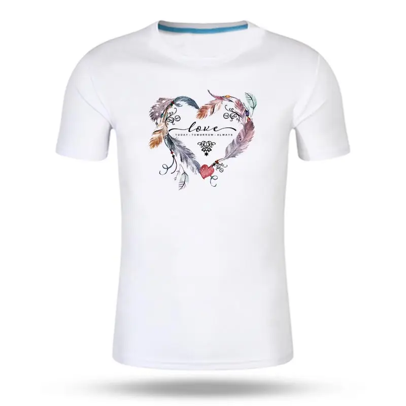 Нашивки COSBILL с милыми сердечками для одежды акварельные перья железные переводы