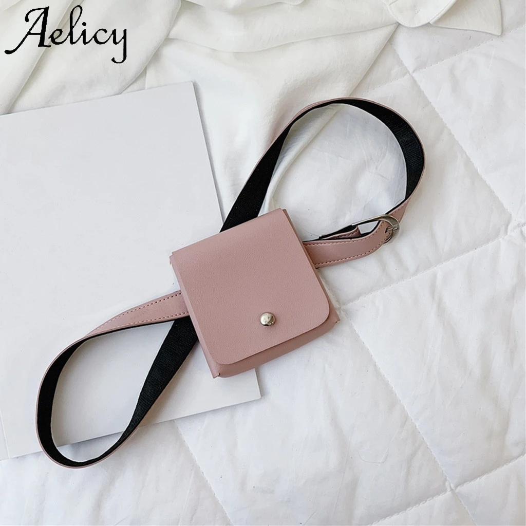 Женская сумка мессенджер Aelicy однотонная с застежкой на груди маленькая высокого