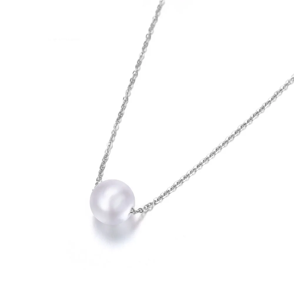 JeeMango классическое ожерелье с подвеской из искусственного жемчуга ювелирные