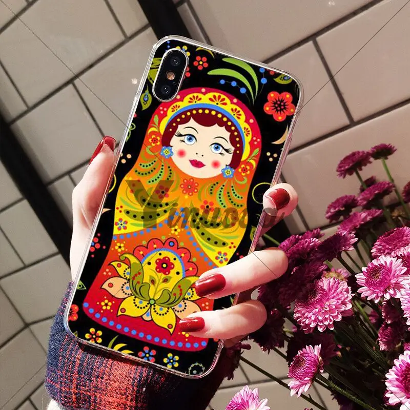 Yinuoda русские куклы-матрешки покупателей высокое качество чехол для iPhone X XS MAX 6 6s, 7, 7 plus, 8, 8 Plus, 5 5S SE XR