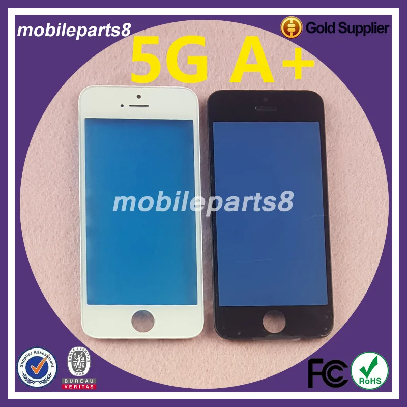 10 шт./лот бесплатная доставка качество AAA стекло ori с рамкой для iPhone 5 внешнее