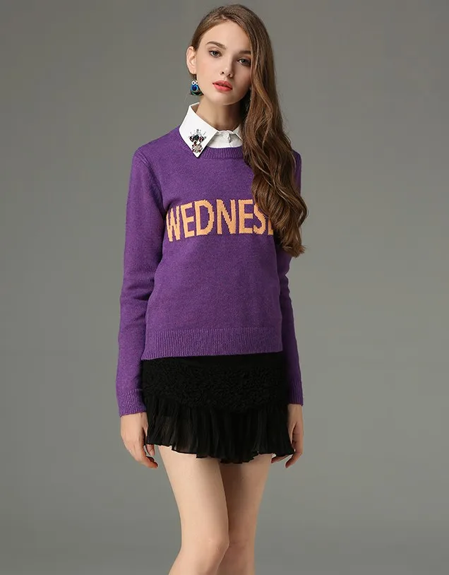 2017 осенне-зимний женский свитер новейший модный брендовый дизайнерский вязаный