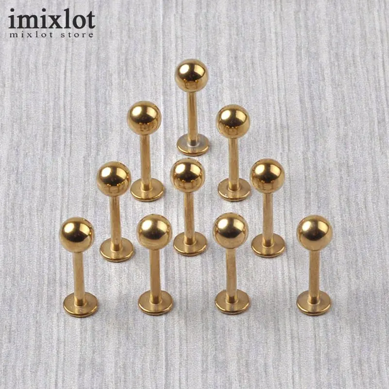 Imixlot 10 шт./лот хирургическая сталь титановая анодированная губная серьга кольцо