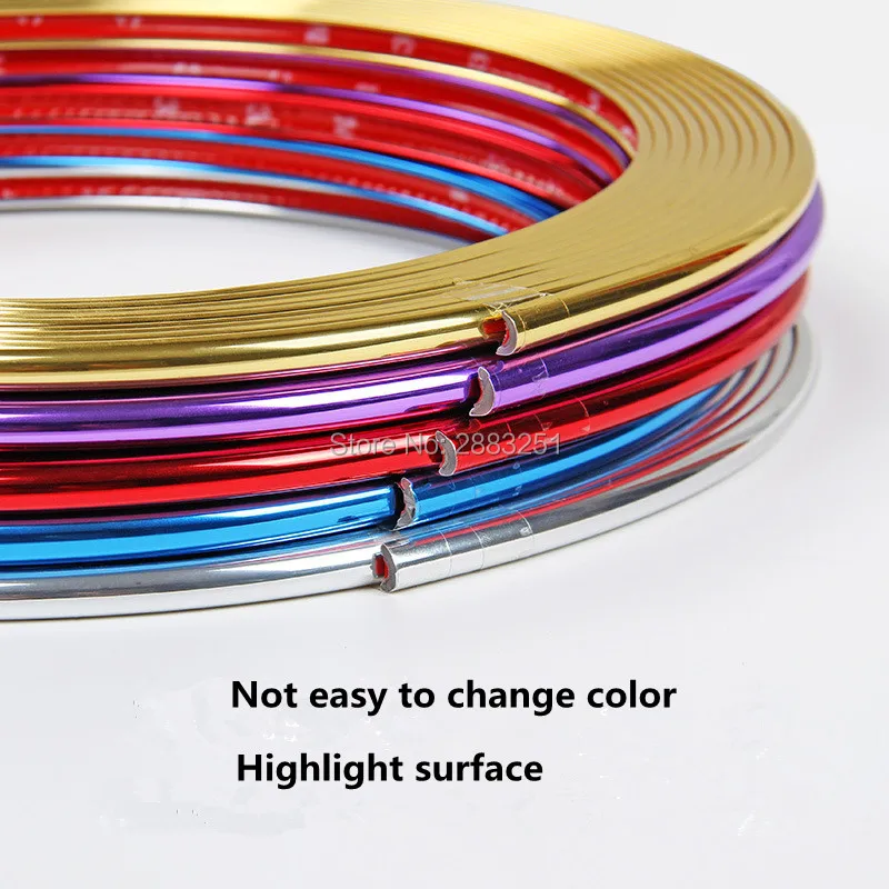 8 м автомобильные аксессуары хромированная защита обода колеса световая рамка