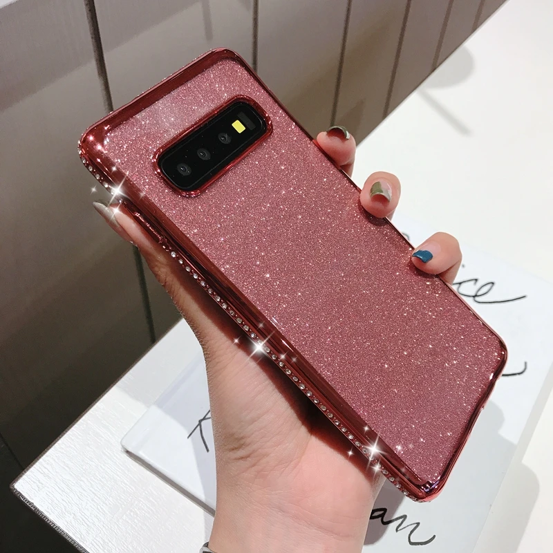 Блестящий чехол со стразами для HUAWEI P Smart 2019 Plus 2018 Модный мягкий блестящий девушек