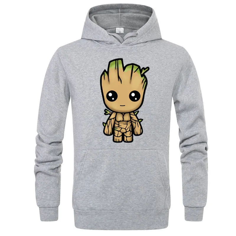 Мужская толстовка с капюшоном Marvel Groot Повседневная Толстовка в стиле Харадзюку