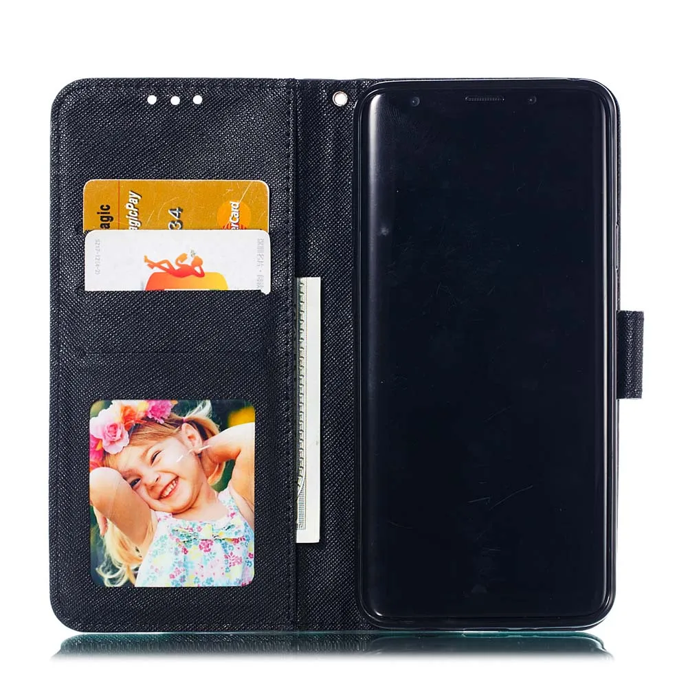 Флип чехол для Samsung Galaxy S9 S 9 Plus S9Plus SM G960F G965F/DS G965F G960 G965 с 3D кожаным чехлом