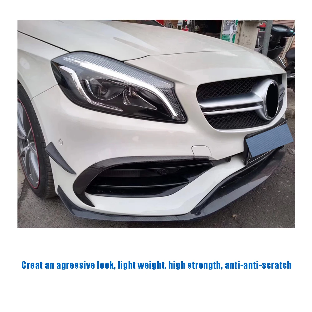 Украшение из углеродного волокна для Mercedes-Benz A Class W176 A45 AMG A180 A200 Sport 2016-2017 передний