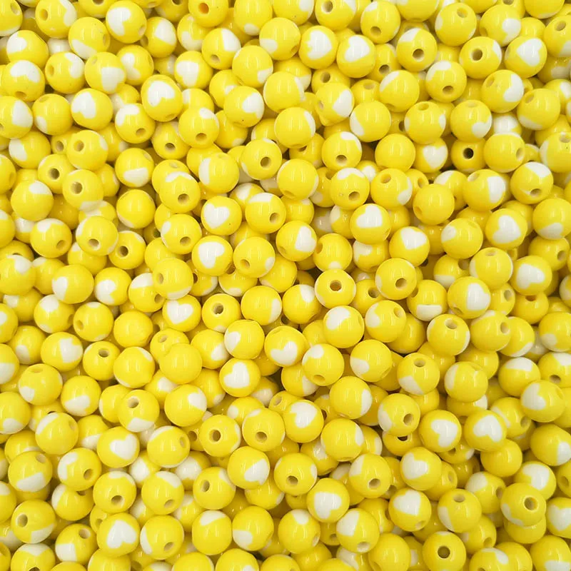 Распродажа 100 шт. 8 мм красивый узор с изображением сердца сделай сам браслеты