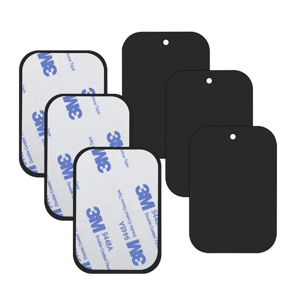 6pcs Square Автомобильный держатель для телефона, металлическая пластина, магнитная наклейка, подставка для телефона, магнитное крепление, металлическая пластина, железный лист, магнитный держатель для мобильного телефона в автомобиле - Цвет: 6pcs Square